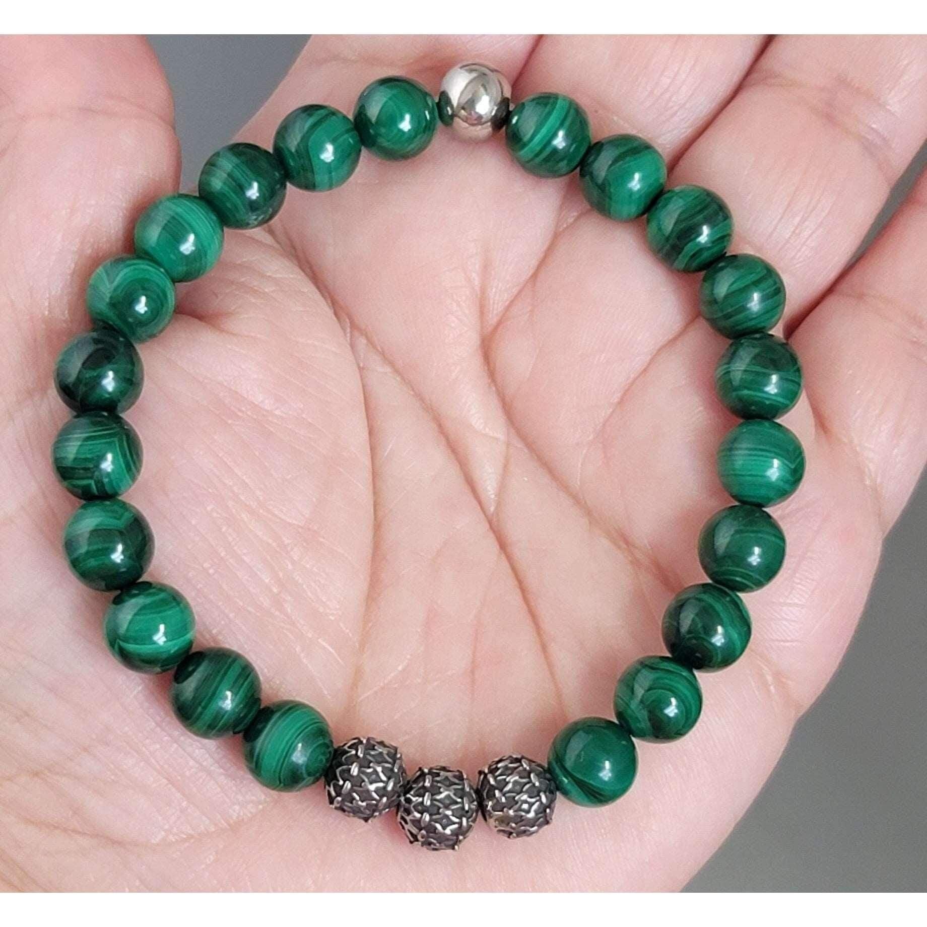 Green Malachite Men bracelet Bracelets Alice Jewel   