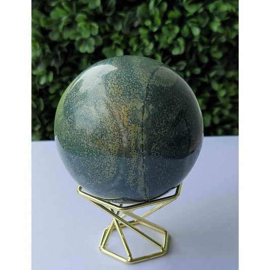 Moss Agate crystal Sphere quartz Alice Jewel   