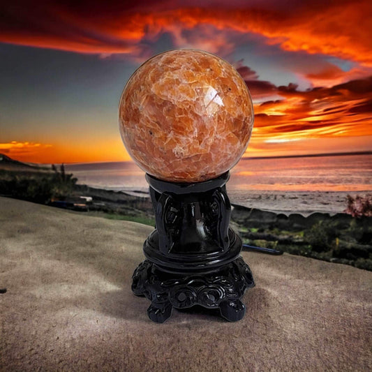 Orange Calcite Sphere sphere Alice Jewel   