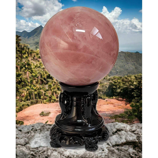 Rose quartz sphere sphere Alice Jewel Rose Quartz SPhere  